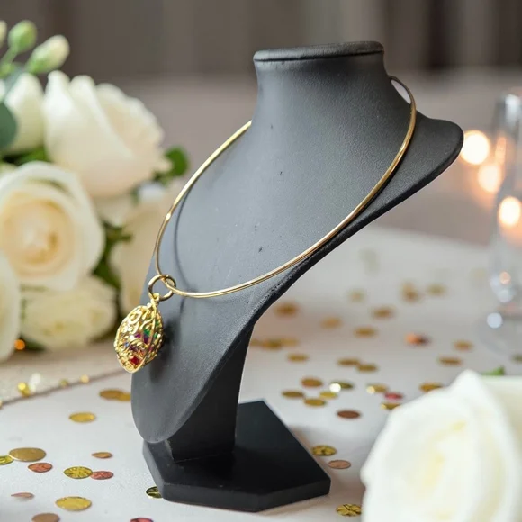 Joan Rivers Royal Regal Egg Gold Plated Torque Necklace - Picture 2 of 5